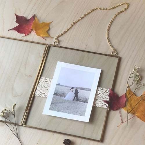 Maverics Double Sided Hanging Wall Photo Picture Frame For Pressed Flowers, Kids Masterpiece Display, Artwork and Family Photos 10"x8" Wall Hanging Accessories, Vintage Style Decoration