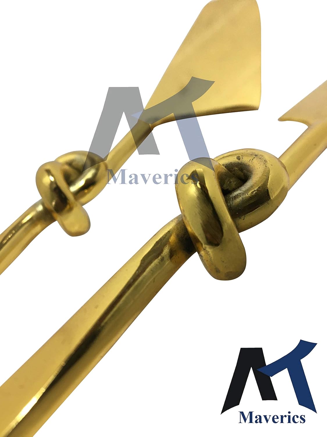 Maverics Cake Cutter Knife and Server Spatula Cutting Set of 2 | Single Knot Handle Design | Made with Brass (Gold Plated) | Pizza Knife Pie Server | Best for Gifting