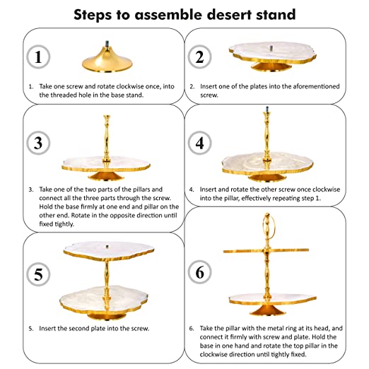 Maverics 2 Tier Cake Stand - Double Decker Cake Stand for Anniversary & Birthday Party Cakes Desserts Plate | Buffet Server Stands for Wedding | Cupcake Stand