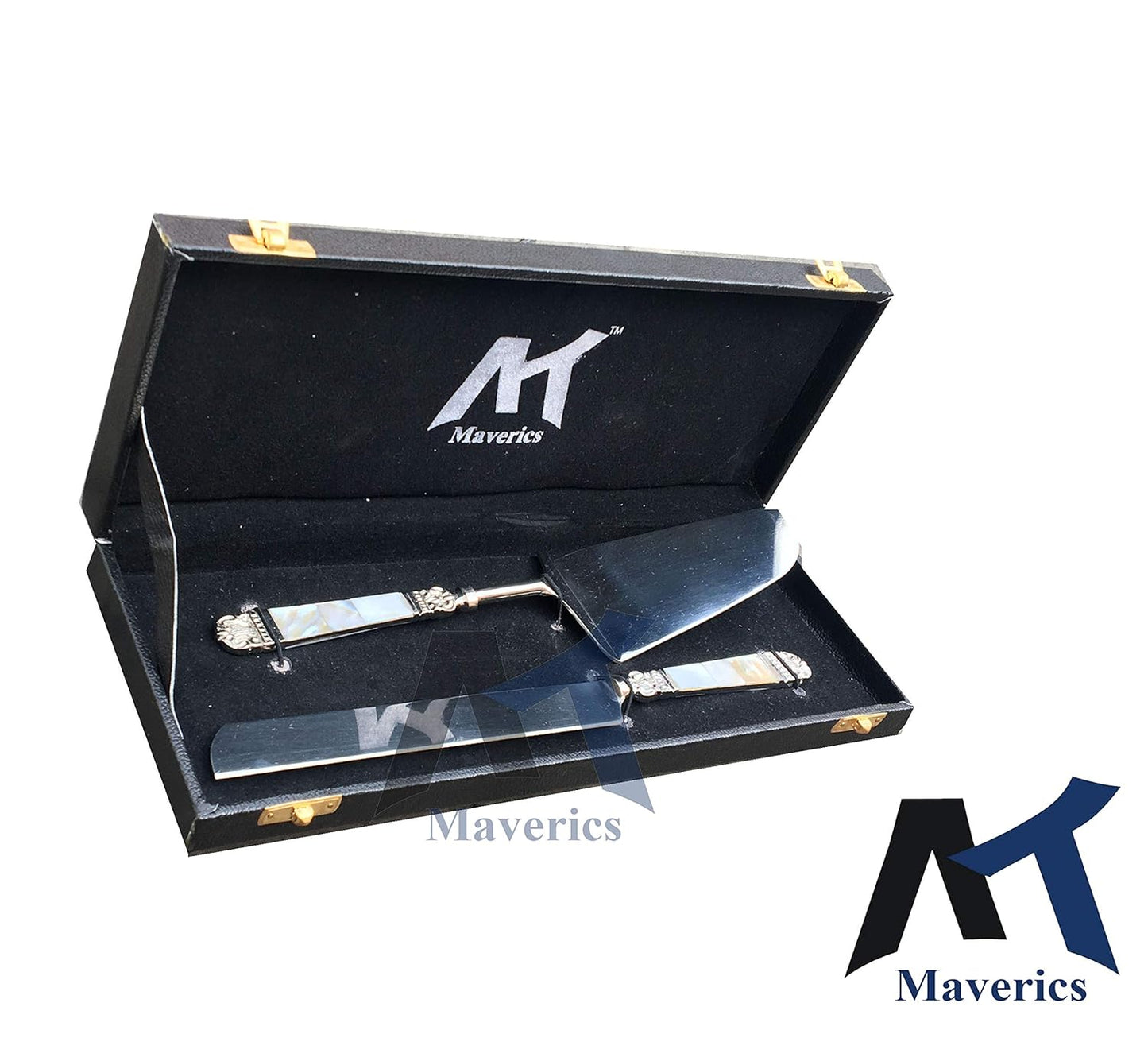 Maverics Cake Server and Knife (Mother-of-Pearl) for Special Moments