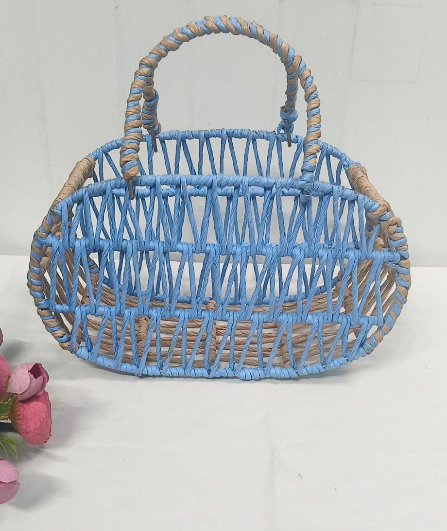 Maverics Handmade Jute Tray for Gift Hamper | Decorative Wedding Dress Serving Platter | Square Design Rope Storage Basket | Organize Home Living Room & Centre Dining Table Brown