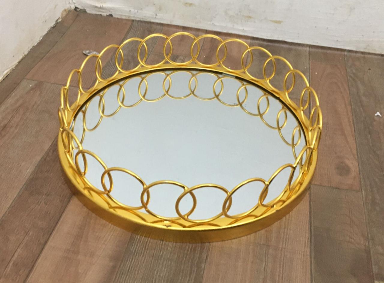Elegant Golden Ring Tray for Engagement & Wedding Ceremonies