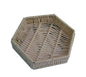 Maverics Handmade Jute Tray for Gift Hamper | Decorative Wedding Dress Serving Platter | Hexagon Zig Zag Mini Rope Storage Basket | Organize Home Living Room & Centre Dining Table Brown 12*12*3.2 Inch