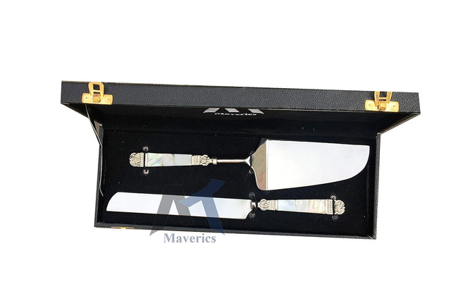 Maverics Cake Server and Knife (Mother-of-Pearl) for Special Moments
