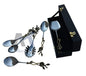 Maverics Brass Antique Center Flower with Leaf Design Serving Spoon Set of 6 pcs Made with Brass
