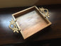 Wooden Serving Tray with Handle and Raised Border – Elegant & Durable Design
