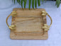 Minimalist Wooden Square Tray – 10x10" Borderless Design for Serving & Decor
