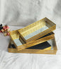 Designer Mirror Tray with Golden Border – Elegant New Look for Home Decor & Serving