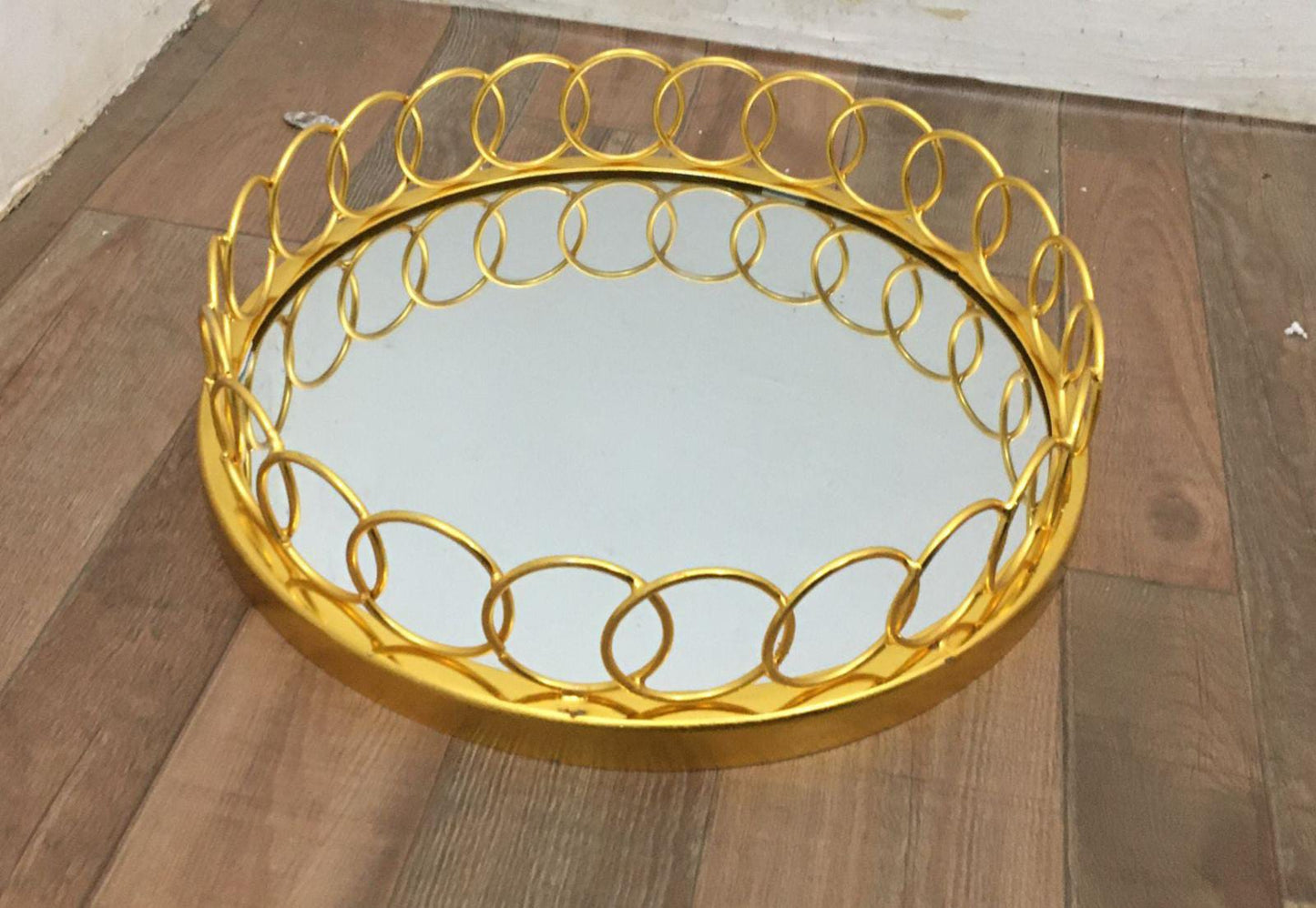 Charming Gold Color Ring Tray – Perfect for Wedding Ring Exchange