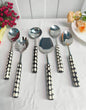 Maverics 6-Piece Stainless Steel Serving Spoon Set with Maverics Led-Free Brass Handle in a Black Box