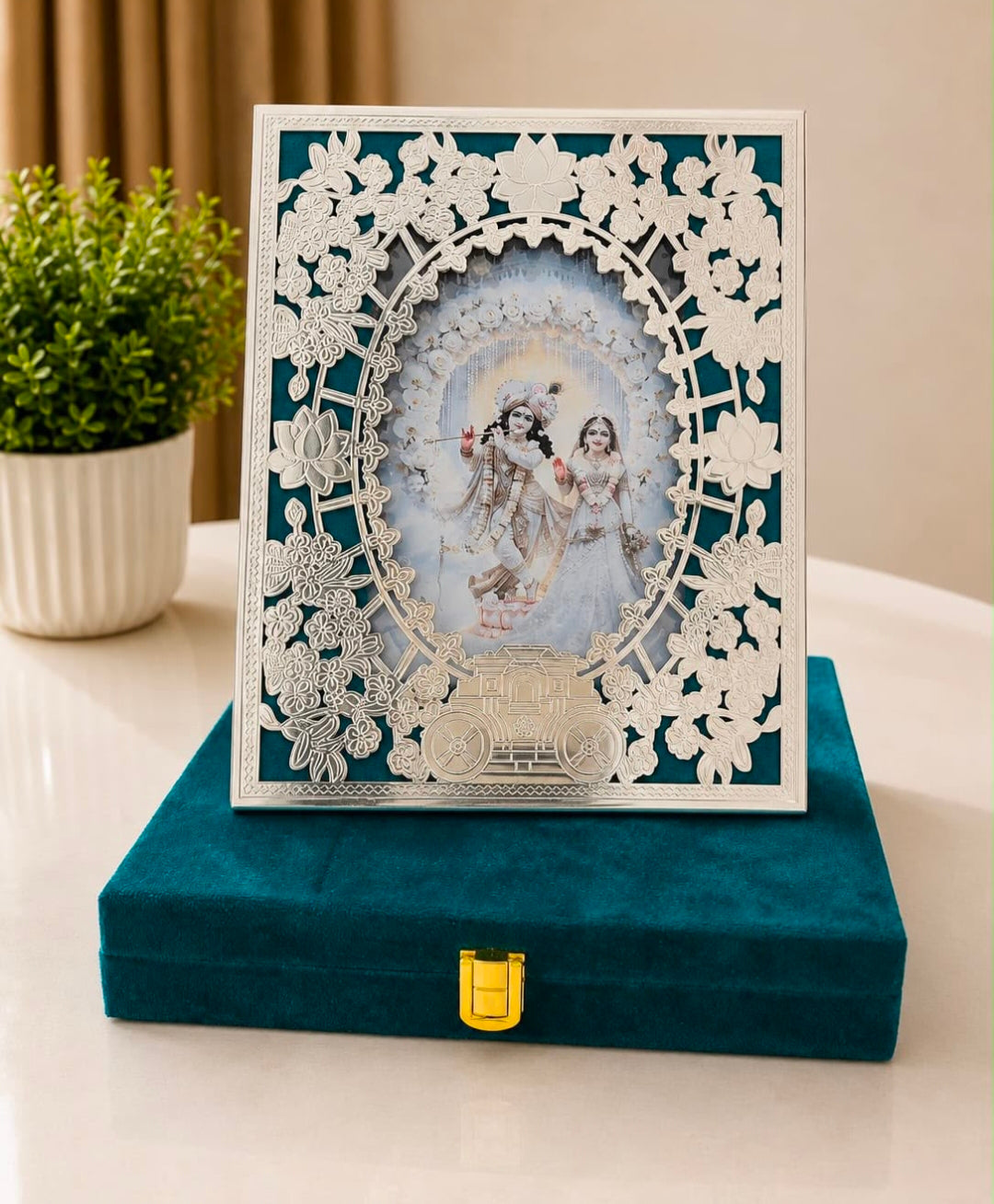 Maverics Radha Krishna Premium Decorative Photo Frame